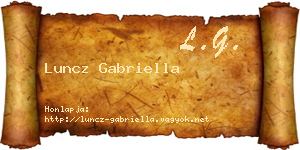 Luncz Gabriella névjegykártya