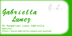 gabriella luncz business card